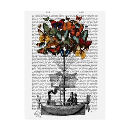 Fab Funky 'Butterfly Airship' Canvas Art,18x24